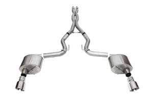 Ford Mustang Performance Exhaust - Dual Rear Exit - CORSA Performance - Cat-Back Xtreme - `24-`27 Ford Mustang Performance Exhaust - Dual Rear Exit - CORSA Performance - Cat-Back Xtreme - `24-`27